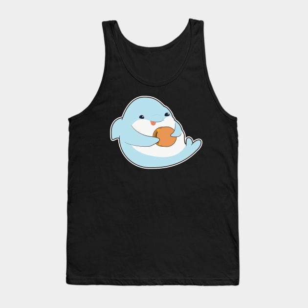 Dolphin with Burger Tank Top by Markus Schnabel